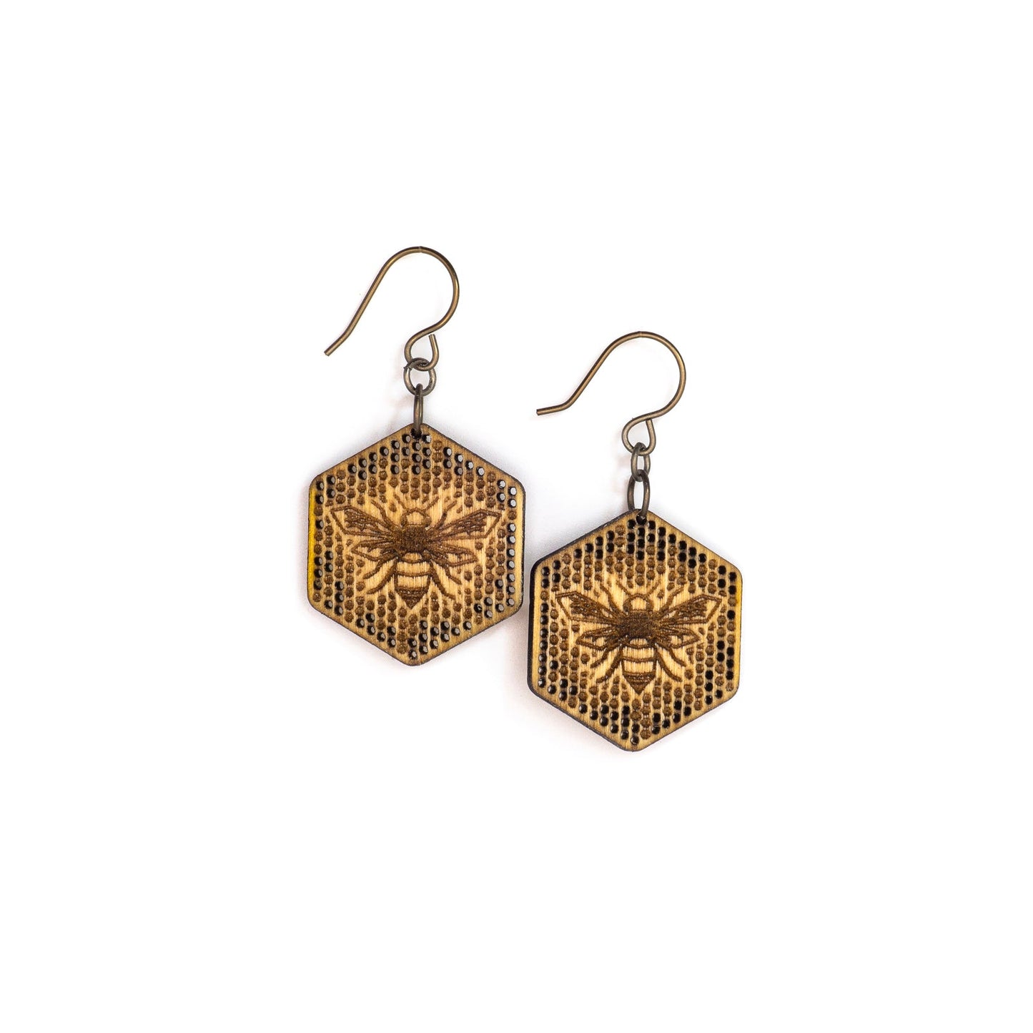 Hex Bee Earrings