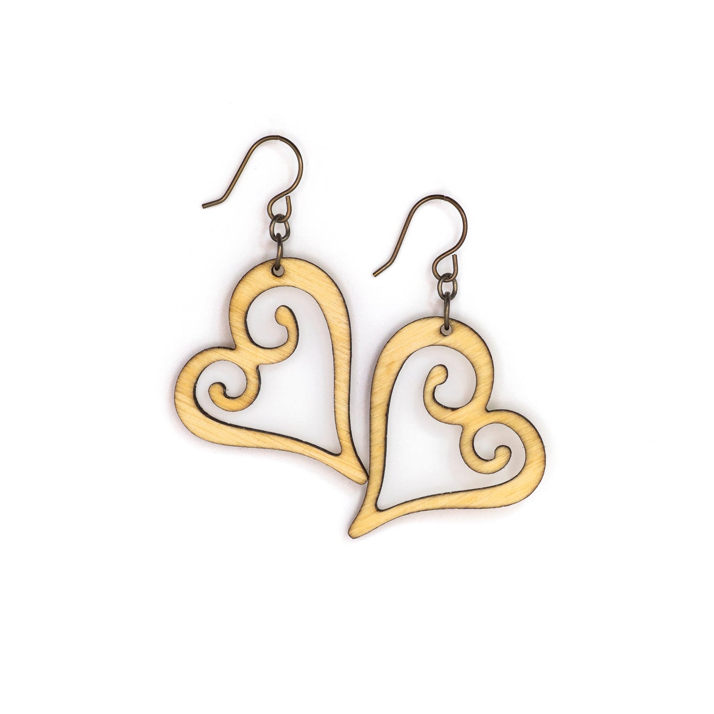 Single Heart Dangle Earrings