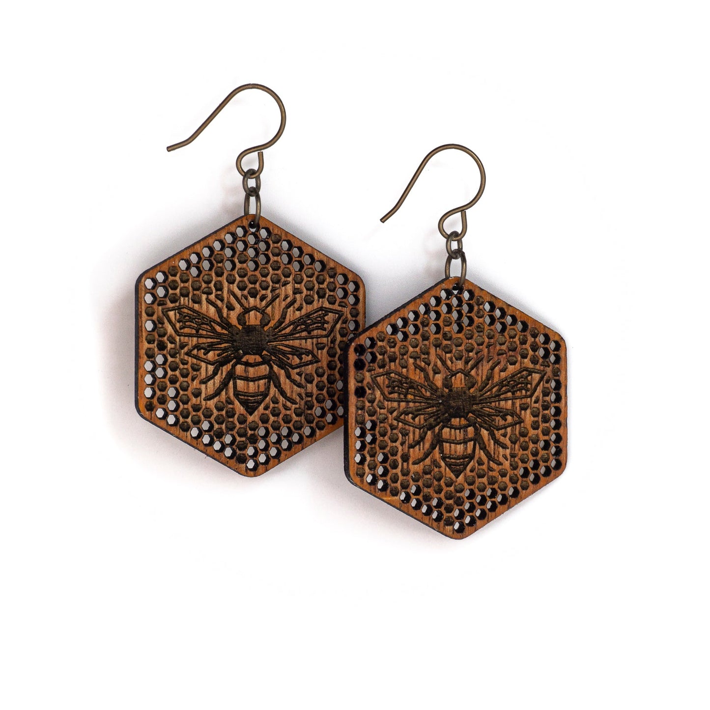 Hex Bee Earrings