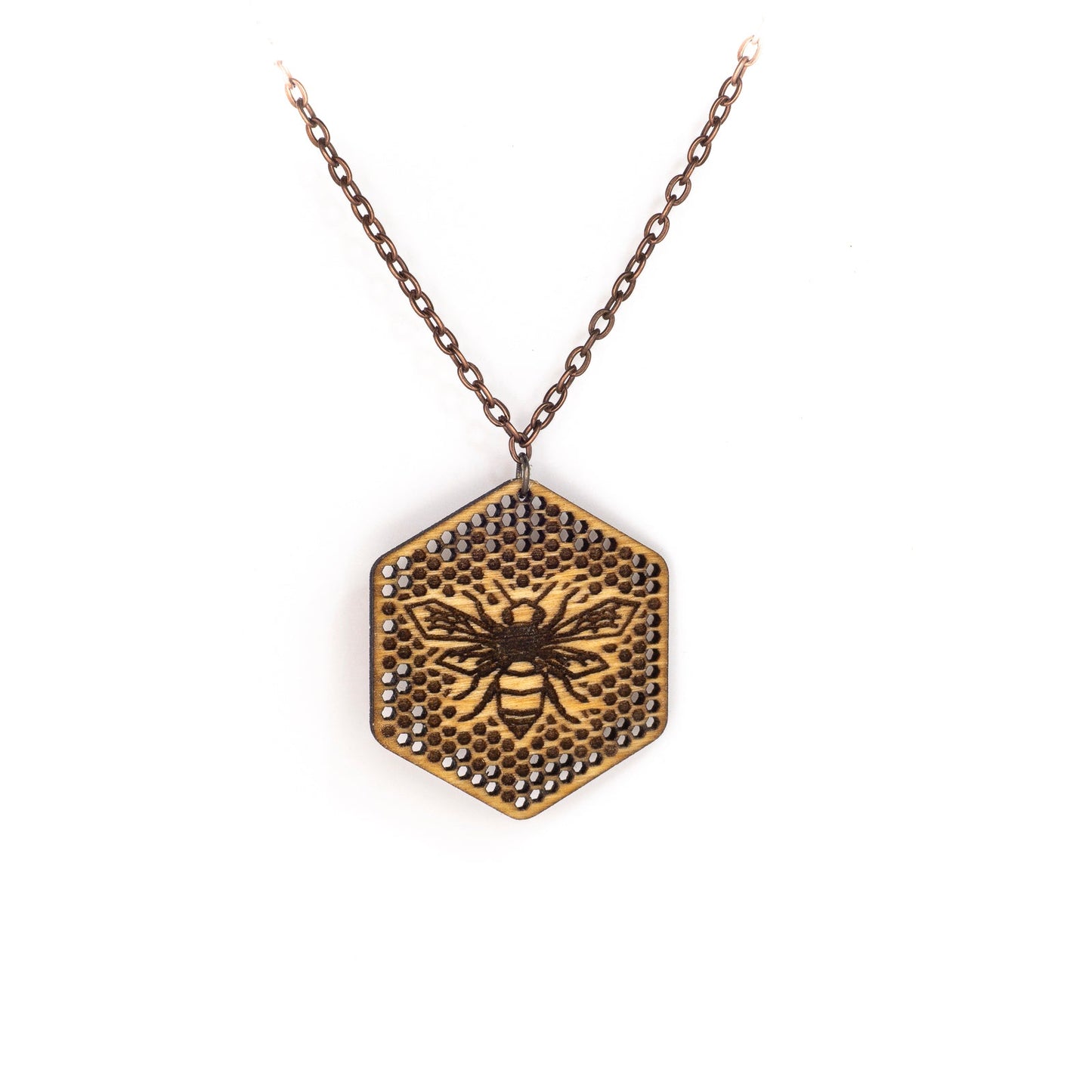 Hex Bee Pendant