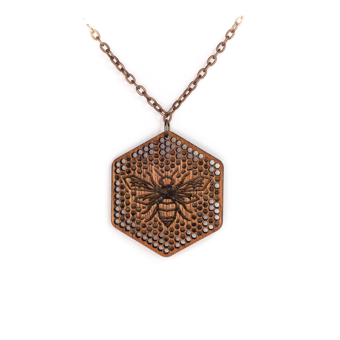 Hex Bee Pendant